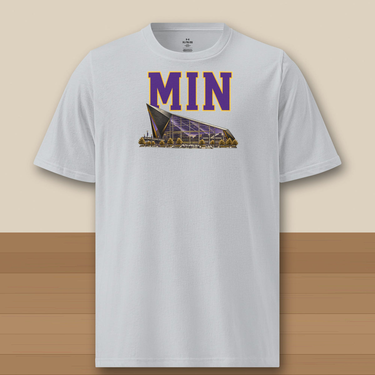 Under Armour Tee · Grey · front · Minnesota Home Field Advantage Under Armour tee in grey