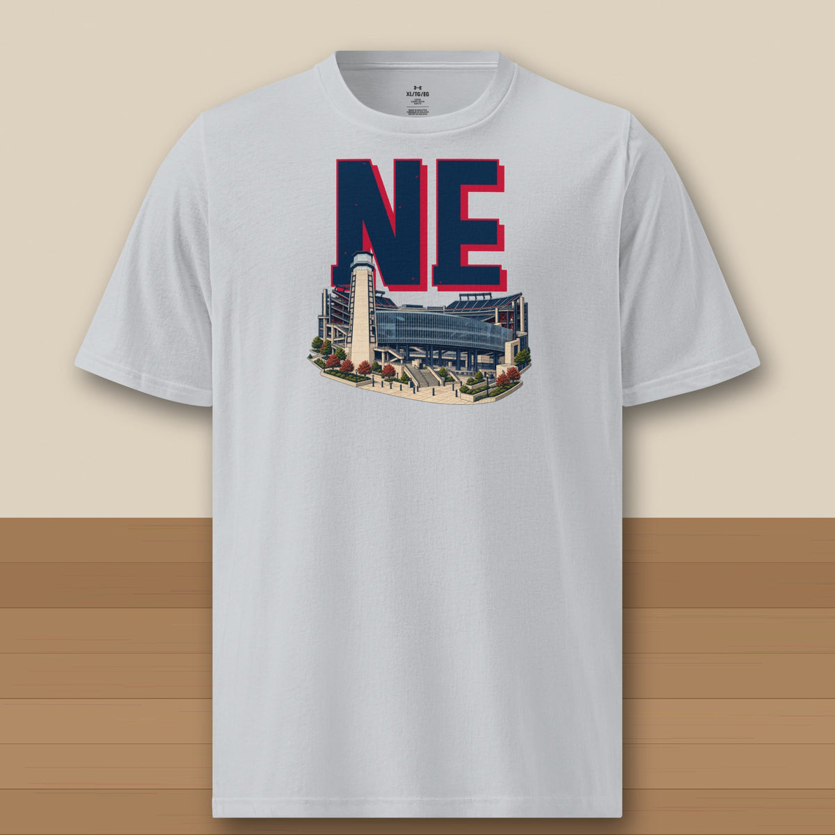 Under Armour Tee · Grey · front · New England Home Field Advantage Under Armour tee in grey