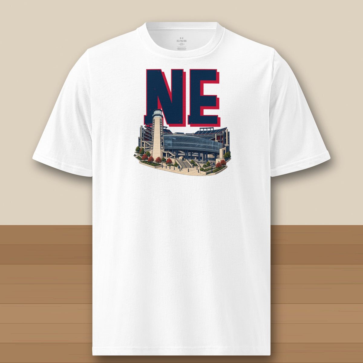 Under Armour Tee · White · front · New England Home Field Advantage Under Armour tee in white