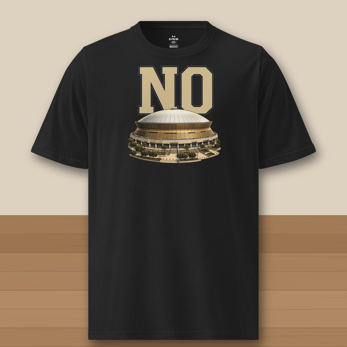 Under Armour Tee · Black · front · New Orleans Home Field Advantage Under Armour tee in black