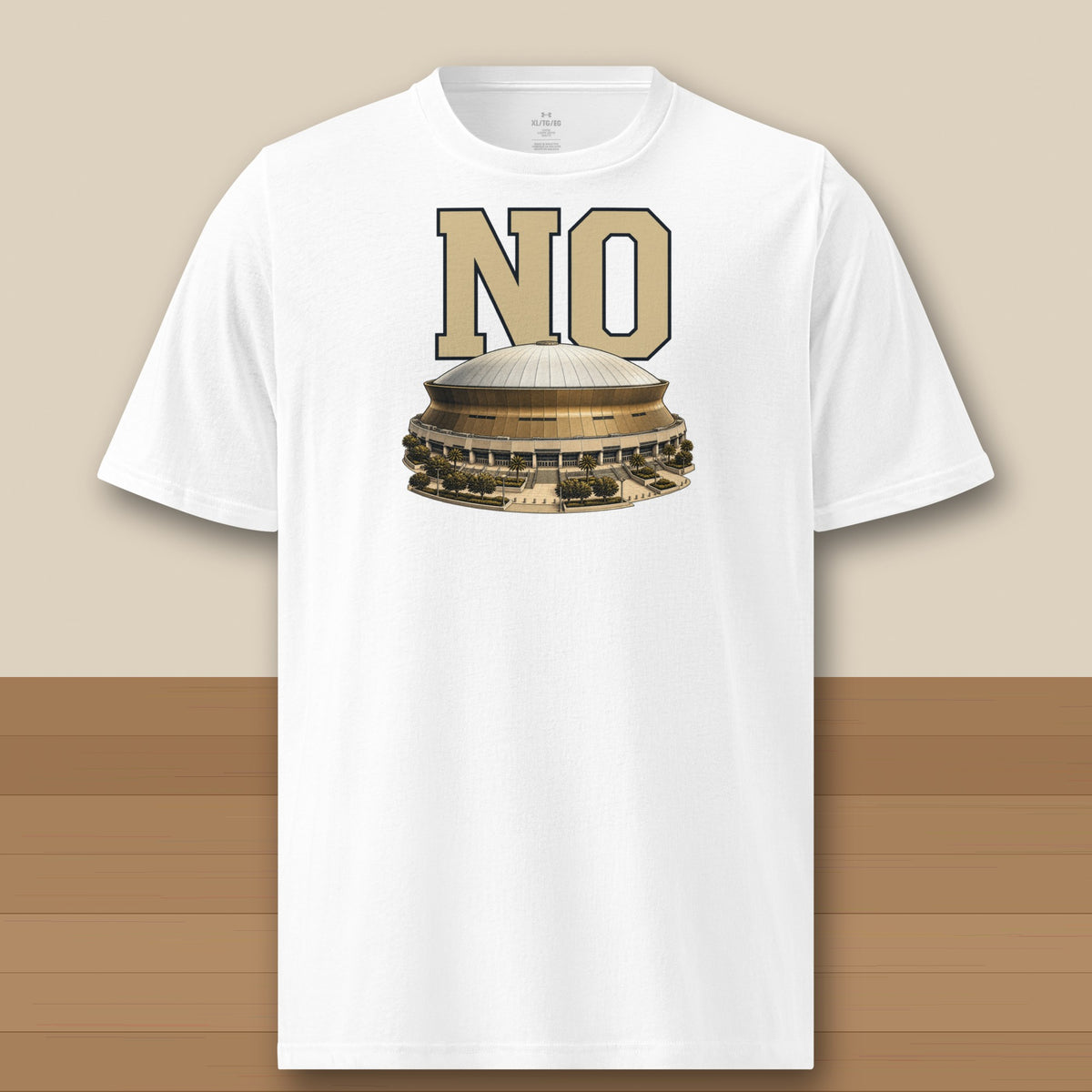 Under Armour Tee · White · front · New Orleans Home Field Advantage Under Armour tee in white
