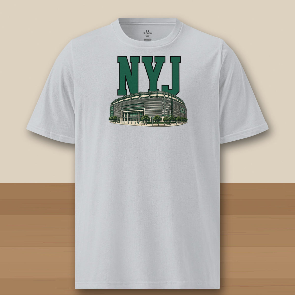 Under Armour Tee · Grey · front · New York Green Home Field Advantage Under Armour tee in grey