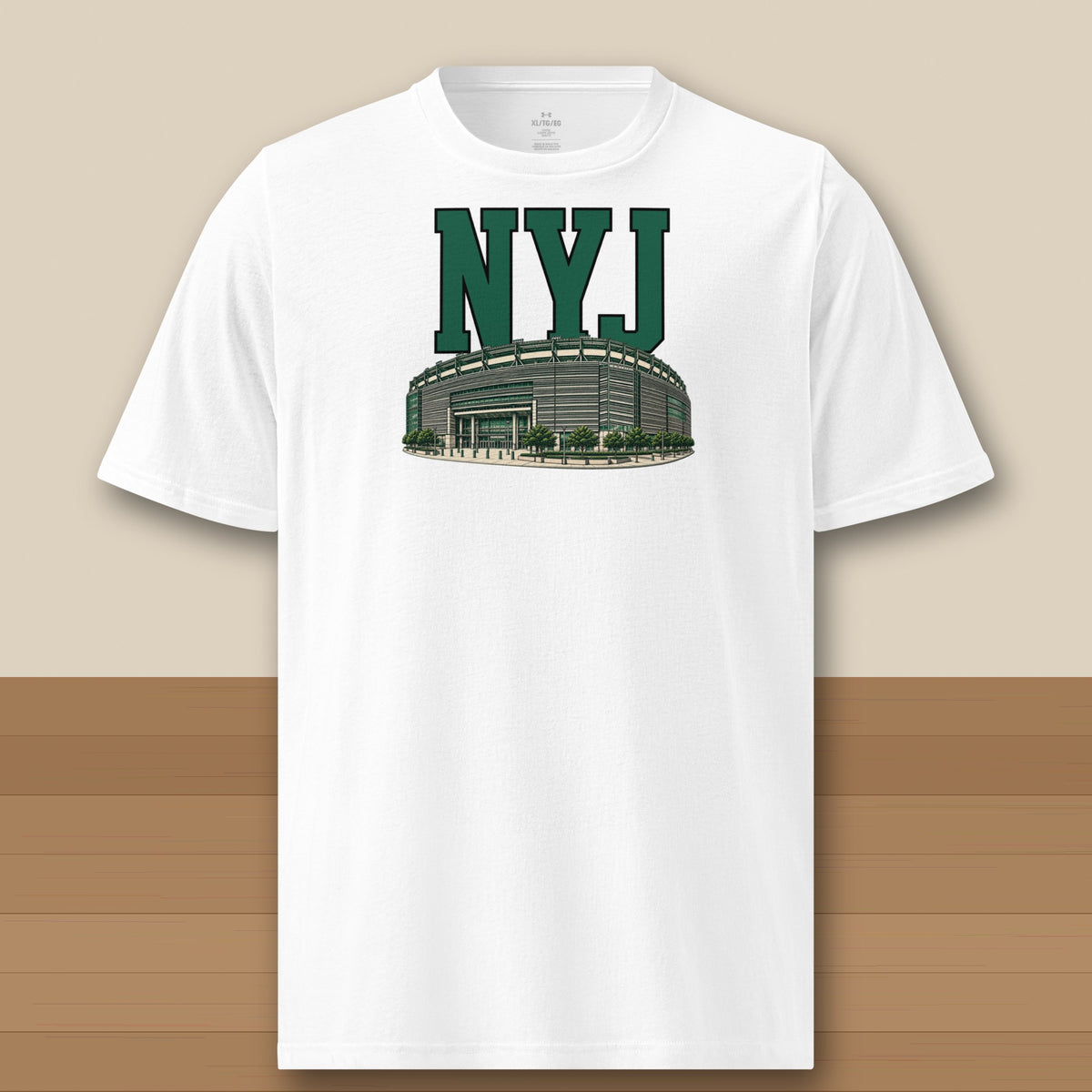 Under Armour Tee · White · front · New York Green Home Field Advantage Under Armour tee in white