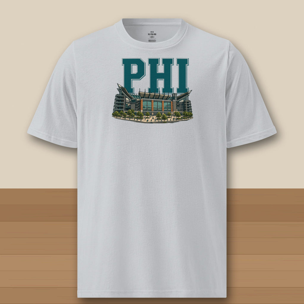 Under Armour Tee · Grey · front · Philadelphia Home Field Advantage Under Armour tee in grey