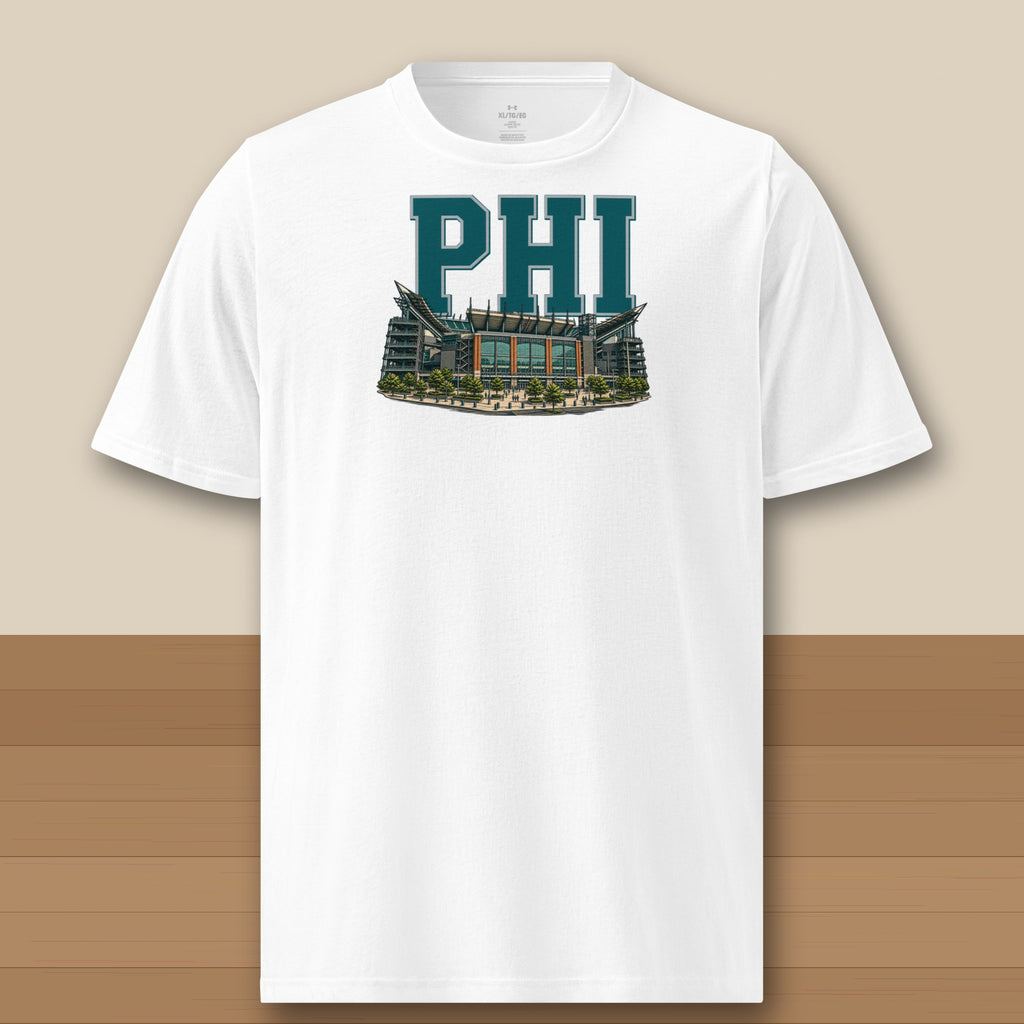 Under Armour Tee · White · front · Philadelphia Home Field Advantage Under Armour tee in white