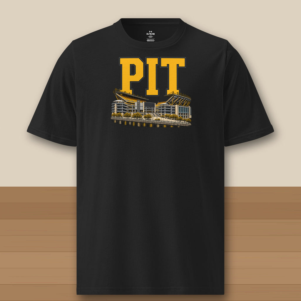 Under Armour Tee · Black · front · Pittsburgh Home Field Advantage Under Armour tee in black