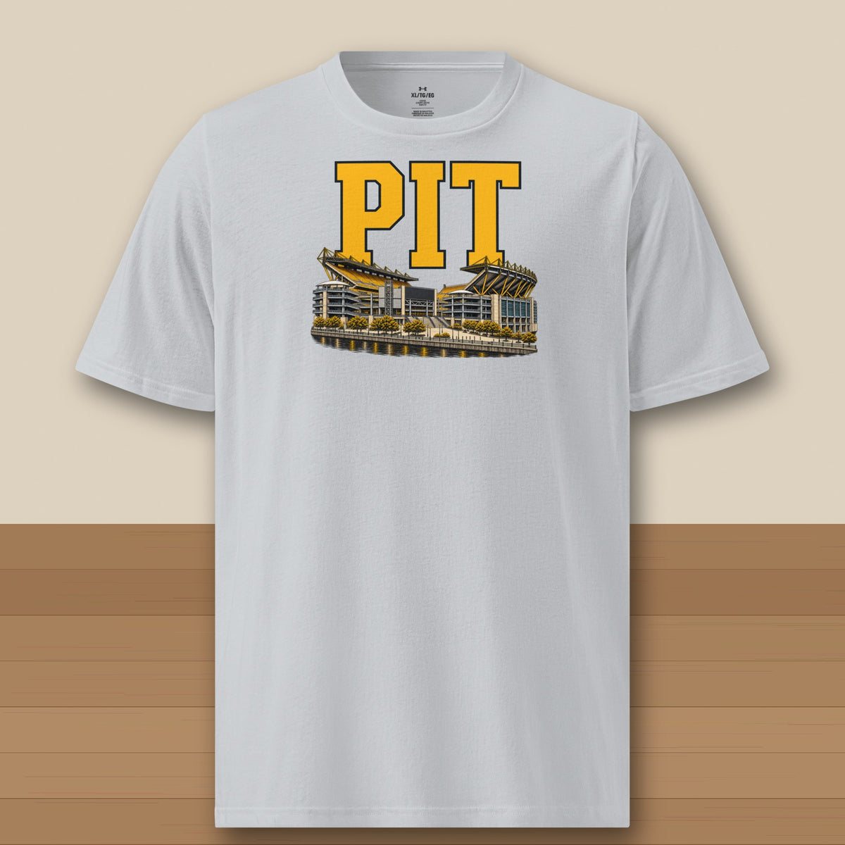 Under Armour Tee · Grey · front · Pittsburgh Home Field Advantage Under Armour tee in grey