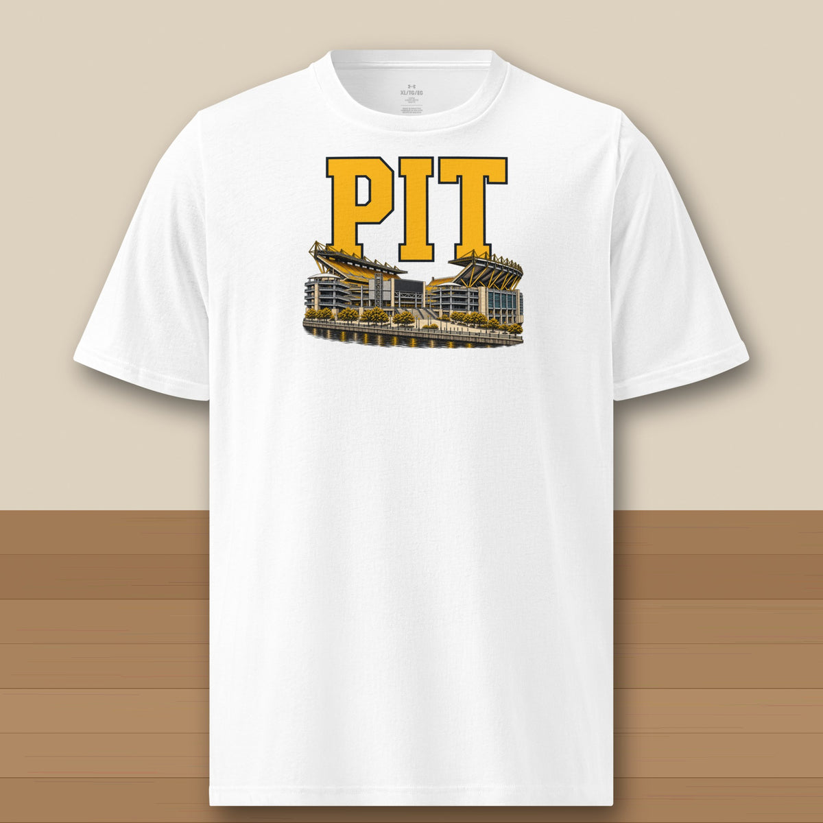 Under Armour Tee · White · front · Pittsburgh Home Field Advantage Under Armour tee in white