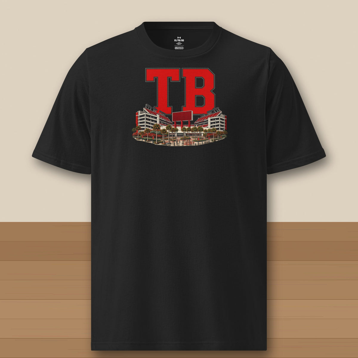 Under Armour Tee · Black · front · Tampa Bay Home Field Advantage Under Armour tee in black