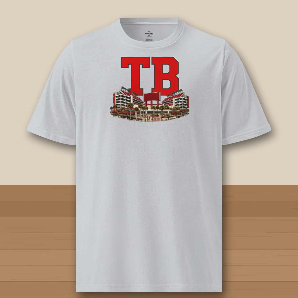 Under Armour Tee · Grey · front · Tampa Bay Home Field Advantage Under Armour tee in grey