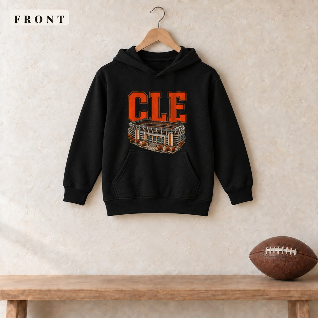 Youth Hoodie · Black · front · Cleveland Home Field Advantage youth hoodie in black