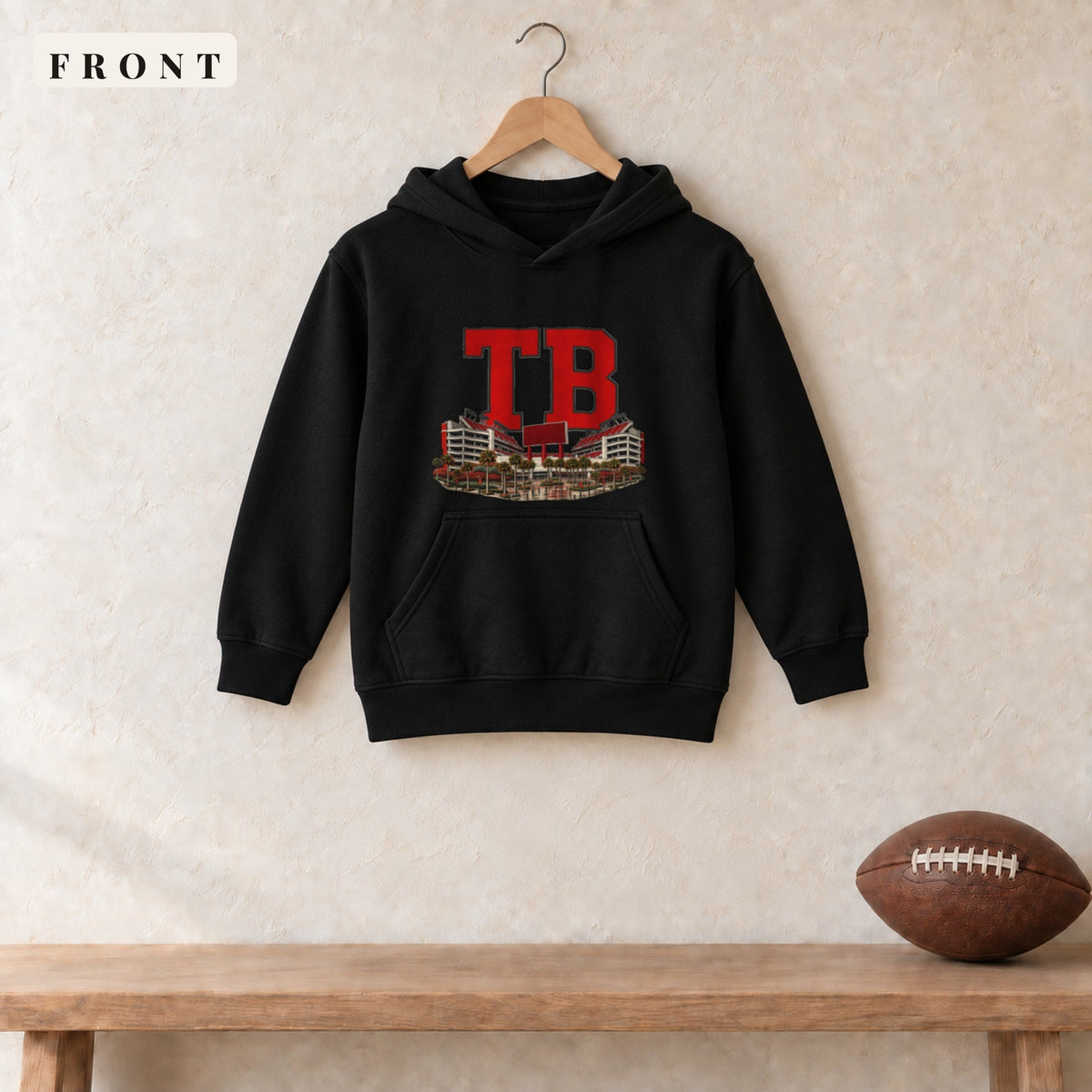 Youth Hoodie · Black · front · Tampa Bay Home Field Advantage youth hoodie in black