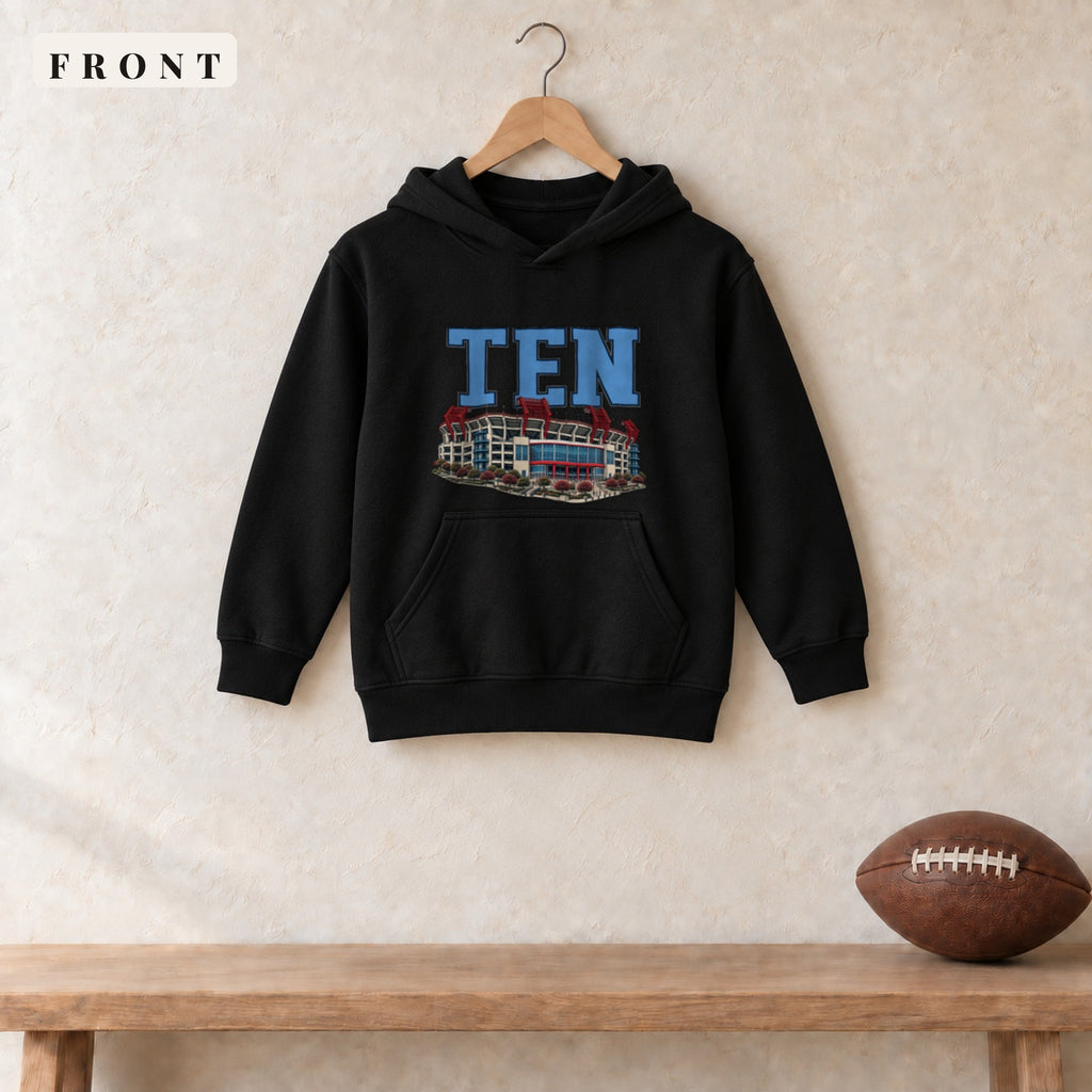 Youth Hoodie · Black · front · Tennessee Home Field Advantage youth hoodie in black