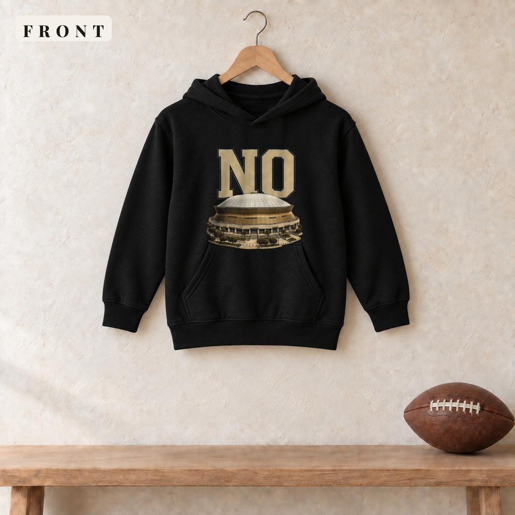 Youth Hoodie · Black · front · New Orleans Home Field Advantage youth hoodie in black