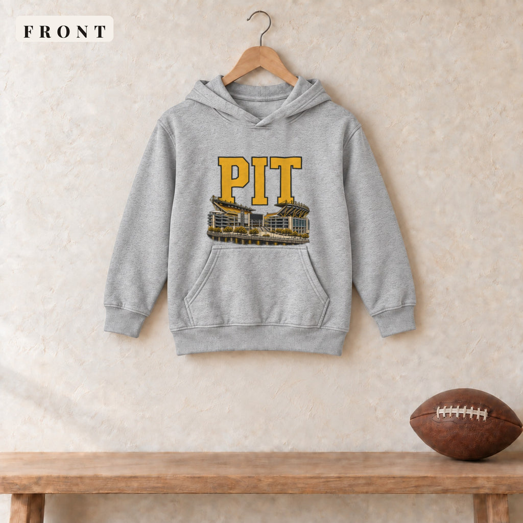 Youth Hoodie · Sport Grey · front · Pittsburgh Home Field Advantage youth hoodie in sport grey