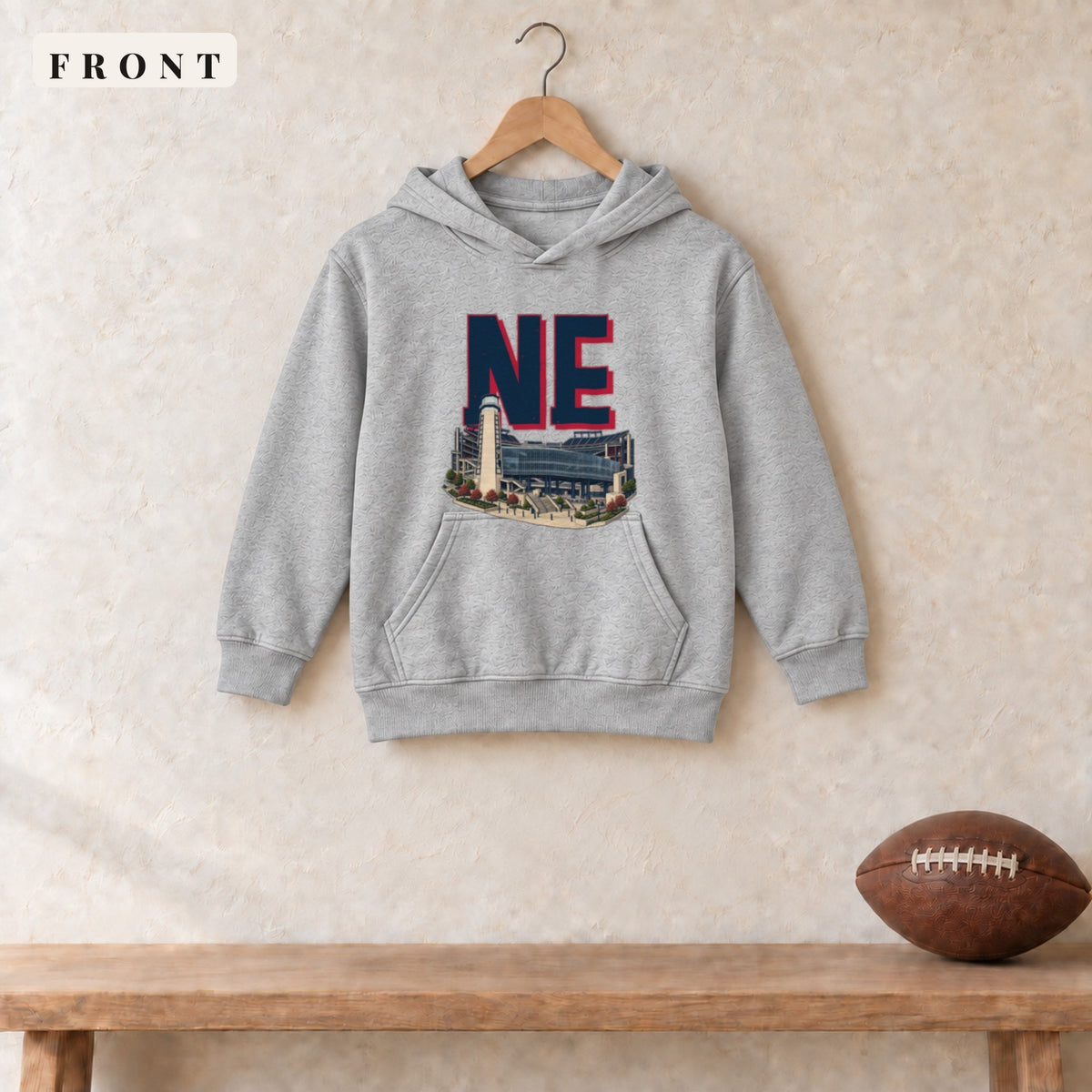Youth Hoodie · Sport Grey · front · New England Home Field Advantage youth hoodie in sport grey