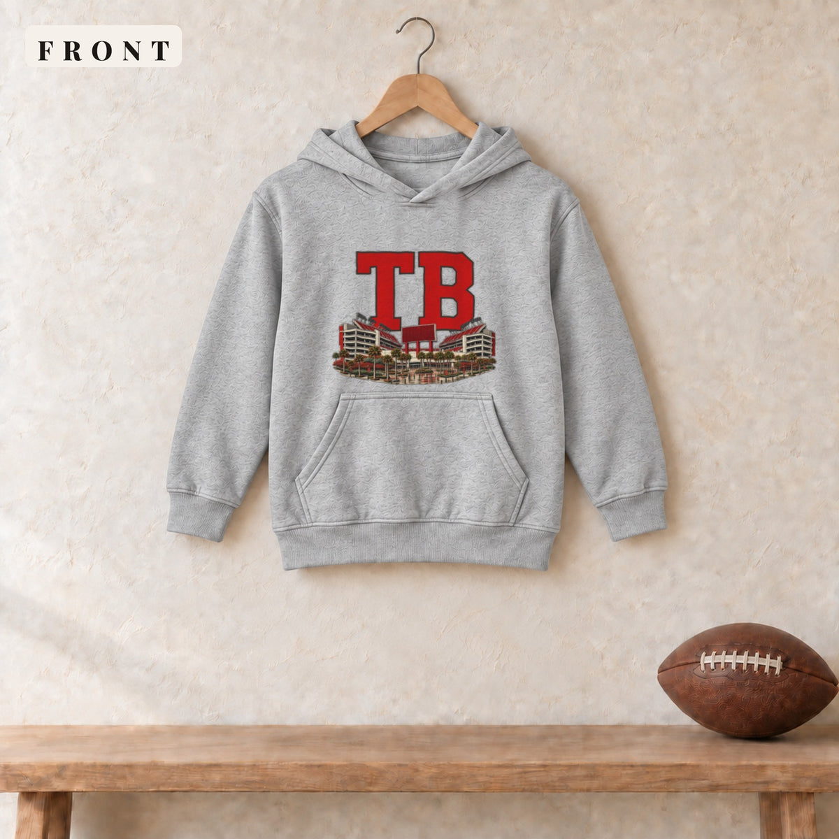 Youth Hoodie · Sport Grey · front · Tampa Bay Home Field Advantage youth hoodie in sport grey
