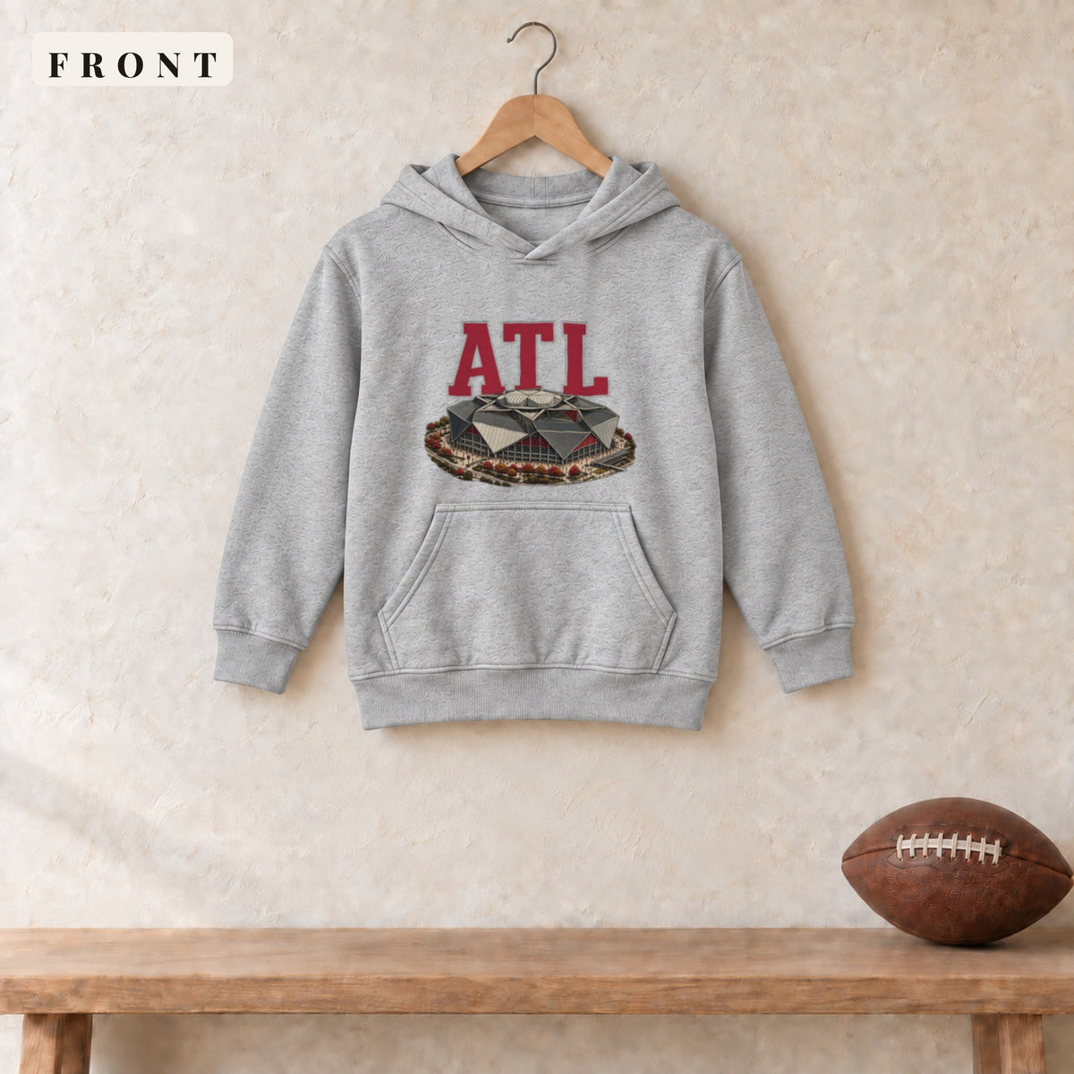 Youth Hoodie · Sport Grey · front · Atlanta Home Field Advantage youth hoodie in sport grey