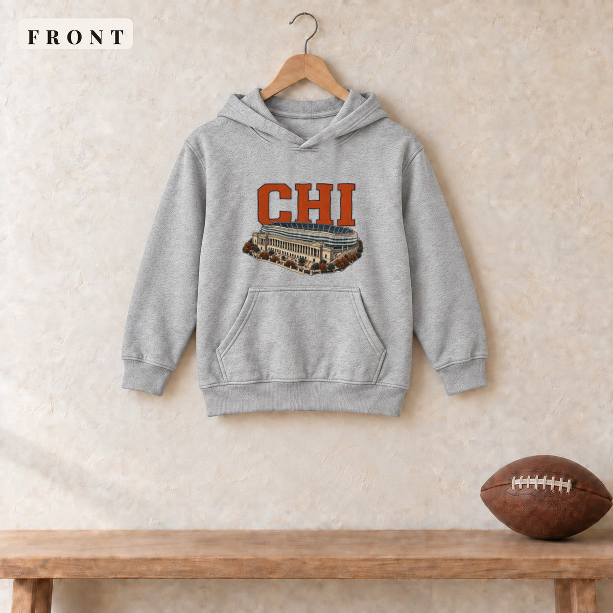 Youth Hoodie · Sport Grey · front · Chicago Home Field Advantage youth hoodie in sport grey