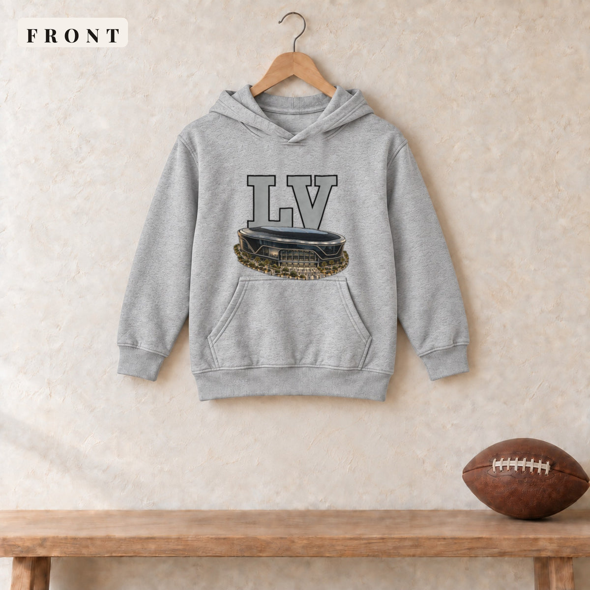 Youth Hoodie · Sport Grey · front · Las Vegas Home Field Advantage youth hoodie in sport grey