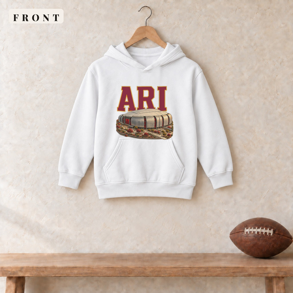 Youth Hoodie · White · front · Arizona Home Field Advantage youth hoodie in white
