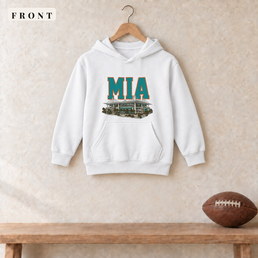 Youth Hoodie · White · front · Miami Home Field Advantage youth hoodie in white
