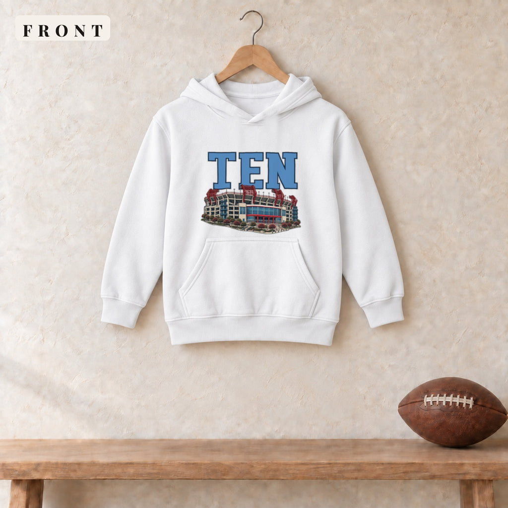 Youth Hoodie · White · front · Tennessee Home Field Advantage youth hoodie in white