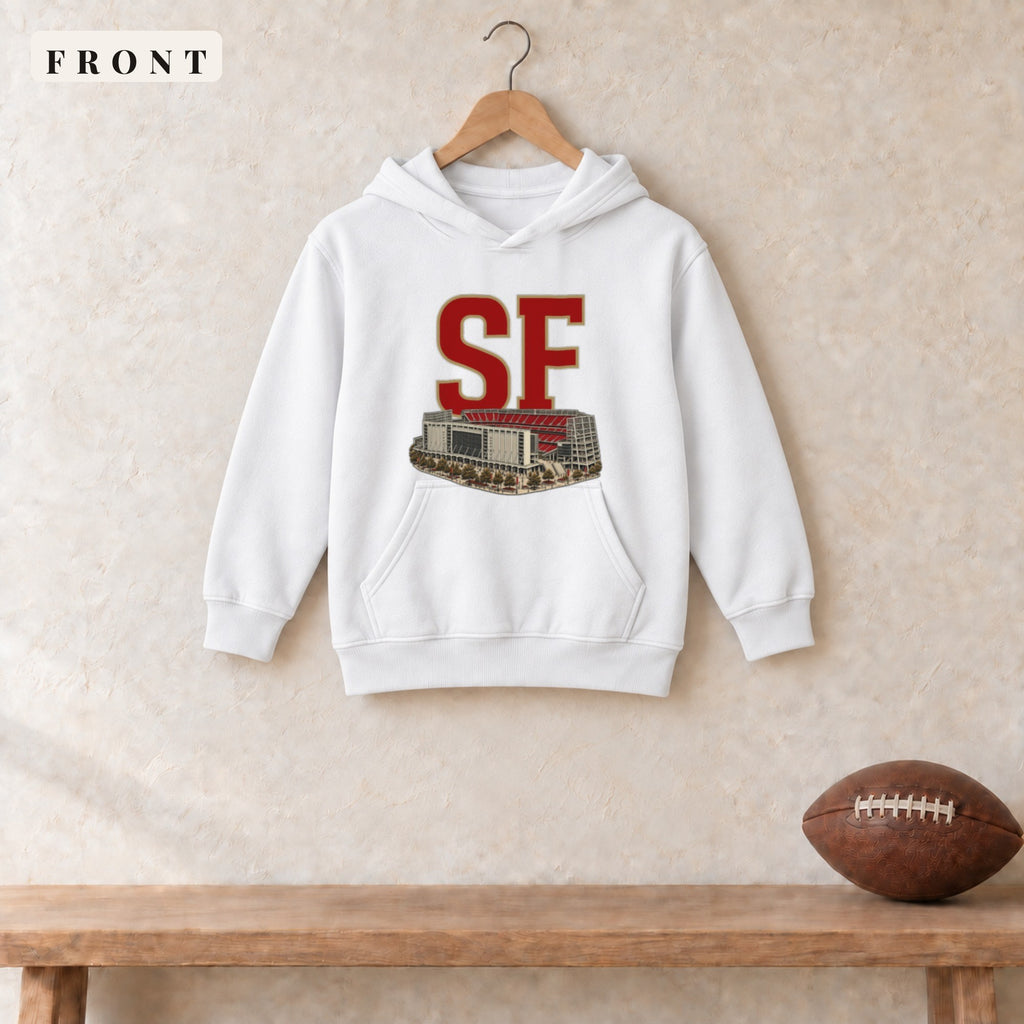 Youth Hoodie · White · front · San Francisco Home Field Advantage youth hoodie in white