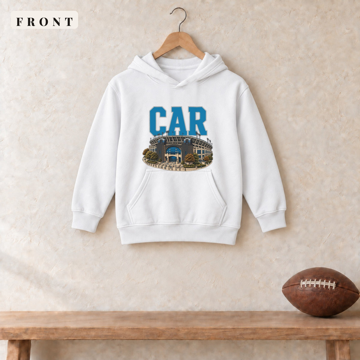 Youth Hoodie · White · front · Carolina Home Field Advantage youth hoodie in white