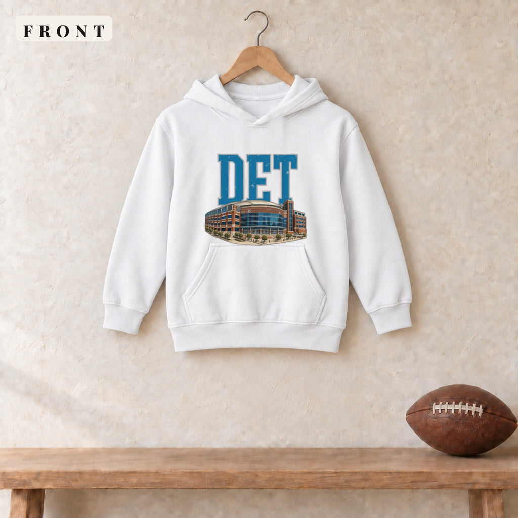 Youth Hoodie · White · front · Detroit Home Field Advantage youth hoodie in white
