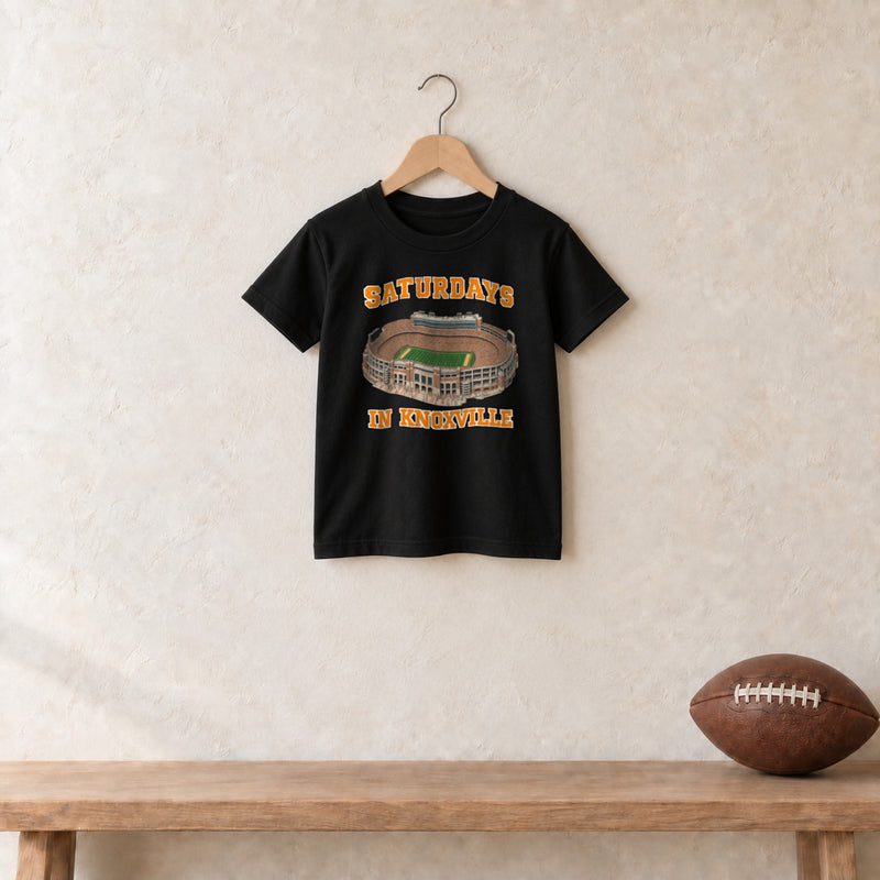 Color Black, Saturdays in Knoxville Youth Classic Tee in black