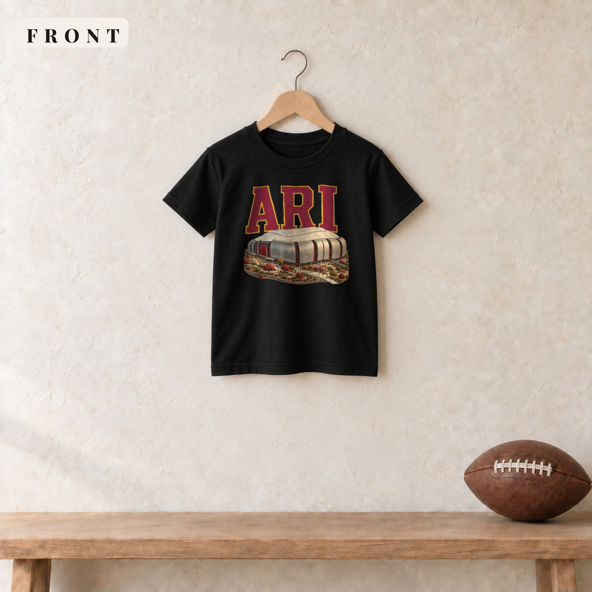 Youth Tee · Black · front · Arizona Home Field Advantage youth tee in black