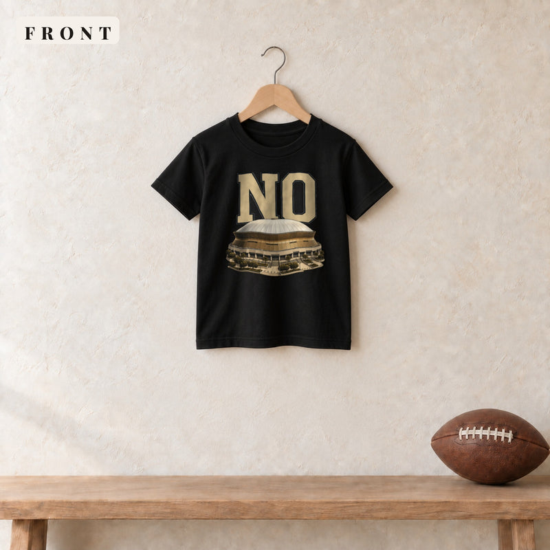 Youth Tee · Black · front · New Orleans Home Field Advantage youth tee in black