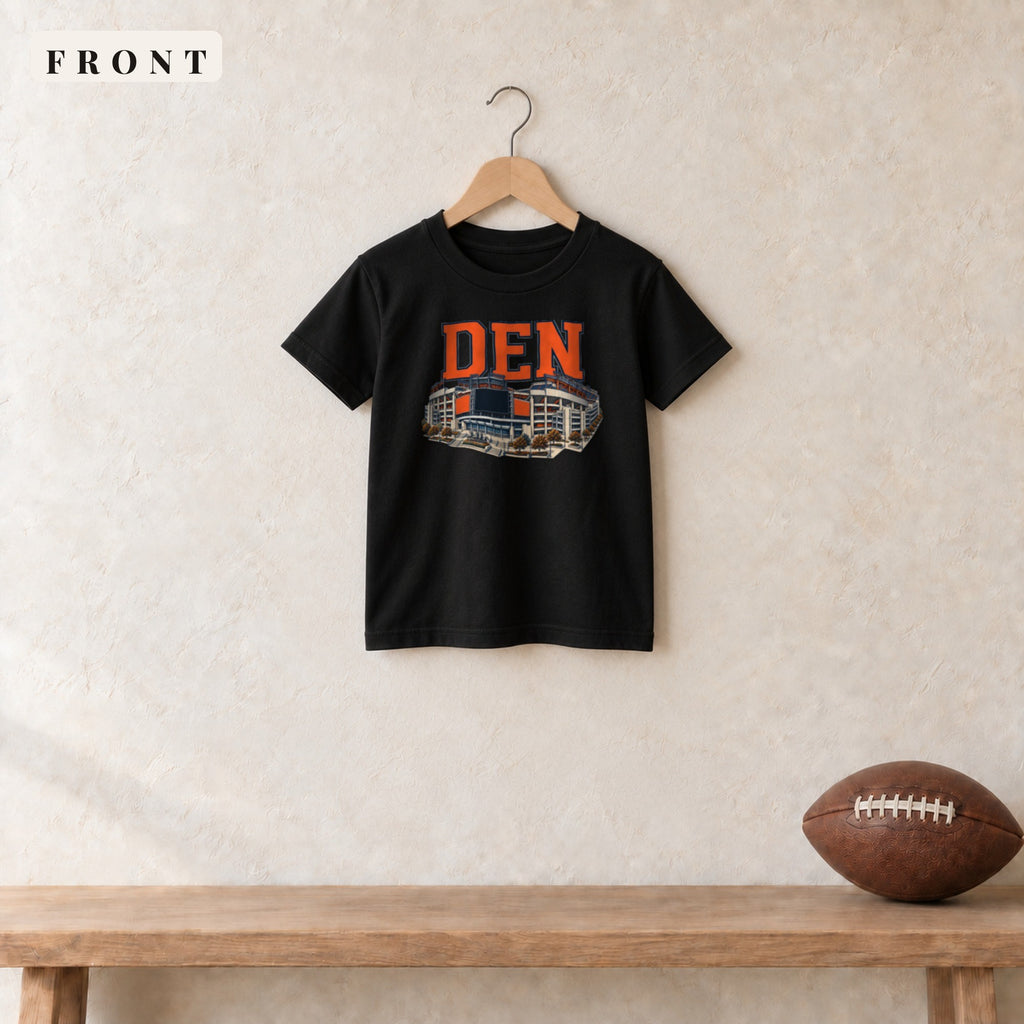 Youth Tee · Black · front · Denver Home Field Advantage youth tee in black