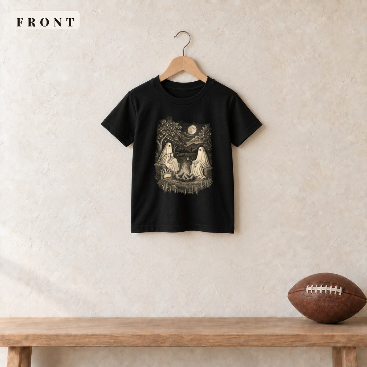 Youth Tee · Black · front · All Hollow's Eve Orchard Ghost Stories youth tee in black