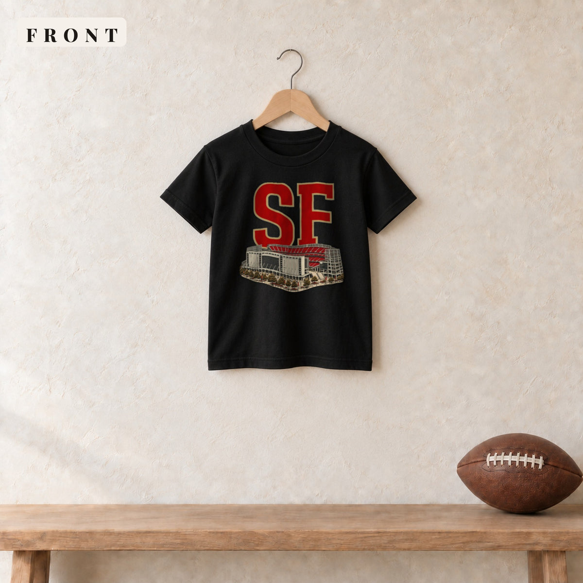 Youth Tee · Black · front · San Francisco Home Field Advantage youth tee in black