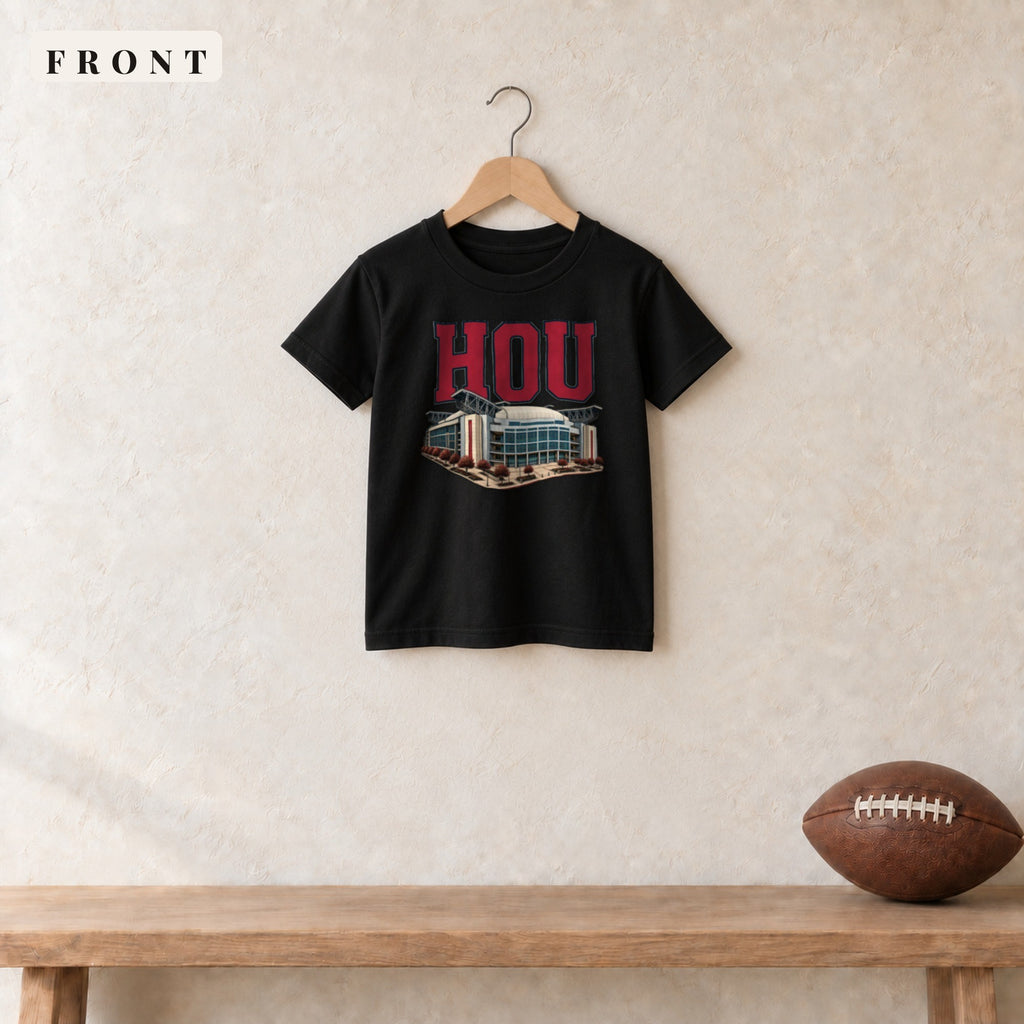 Youth Tee · Black · front · Houston Home Field Advantage youth tee in black
