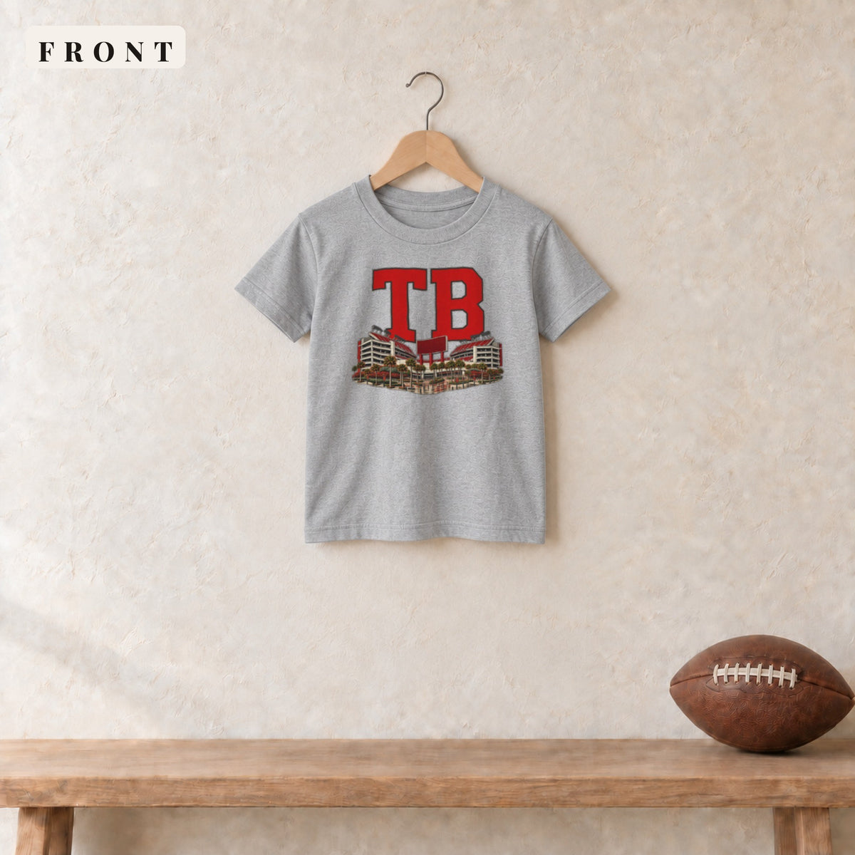 Youth Tee · Sport Grey · front · Tampa Bay Home Field Advantage youth tee in sport grey