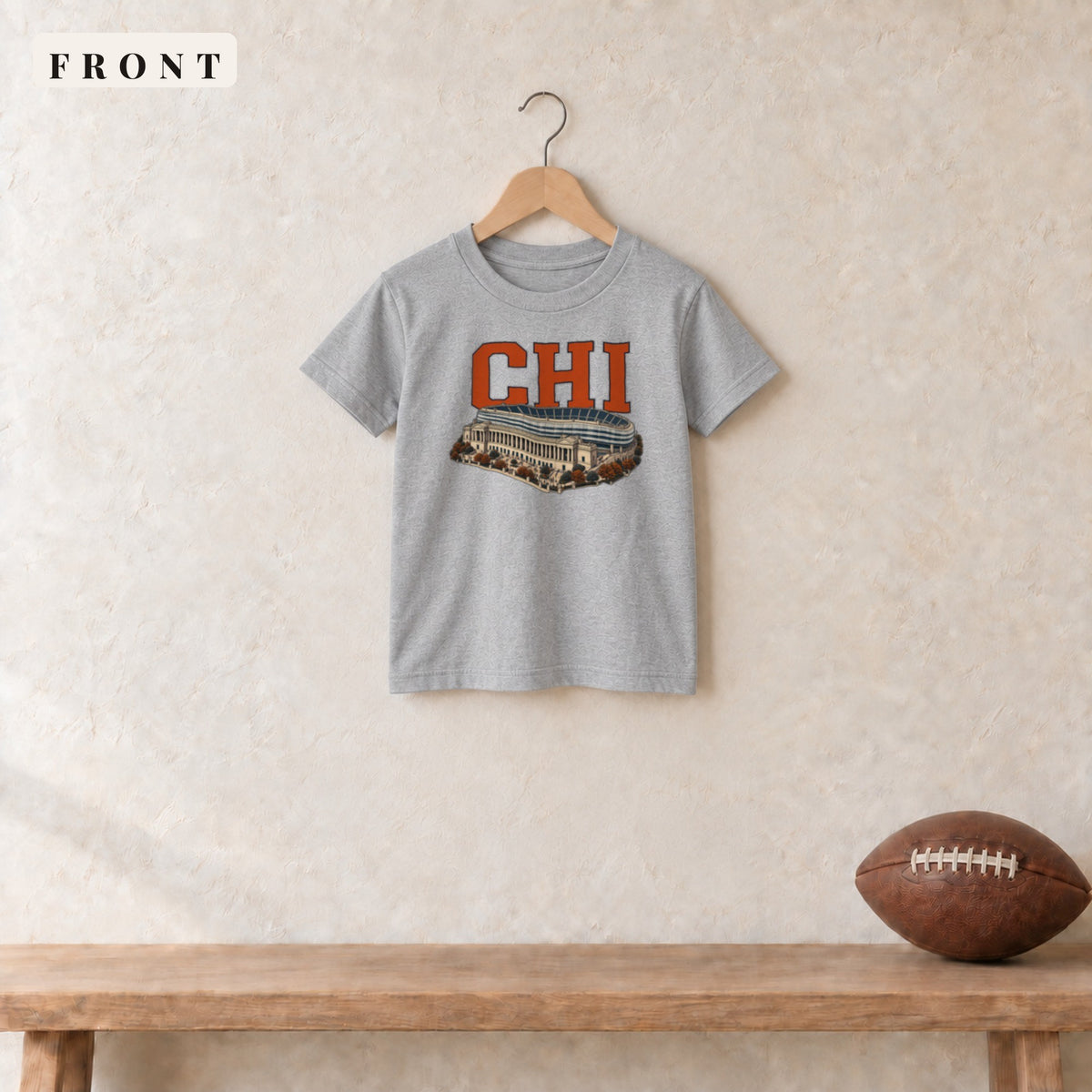 Youth Tee · Sport Grey · front · Chicago Home Field Advantage youth tee in sport grey
