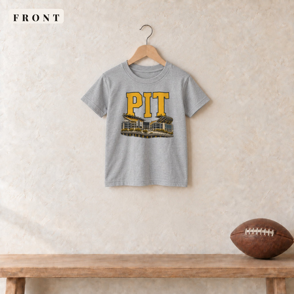 Youth Tee · Sport Grey · front · Pittsburgh Home Field Advantage youth tee in sport grey