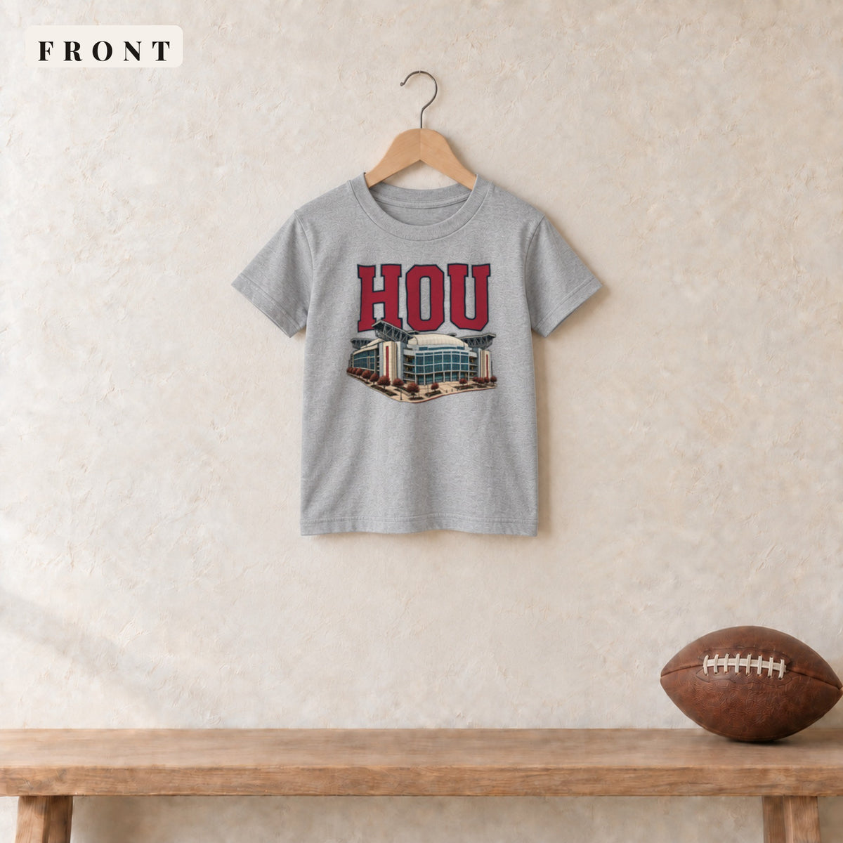 Youth Tee · Sport Grey · front · Houston Home Field Advantage youth tee in sport grey