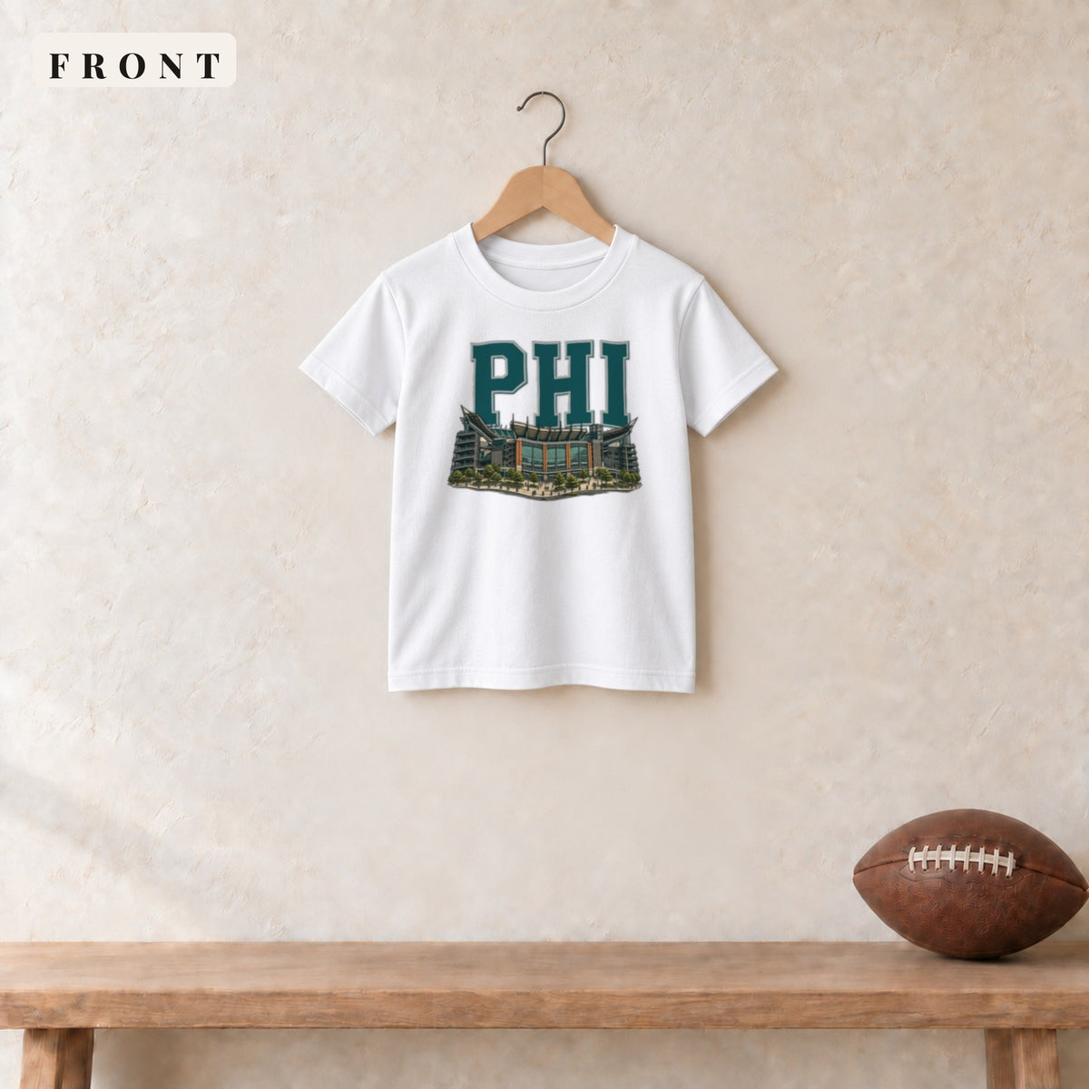 Youth Tee · White · front · Philadelphia Home Field Advantage youth tee in white