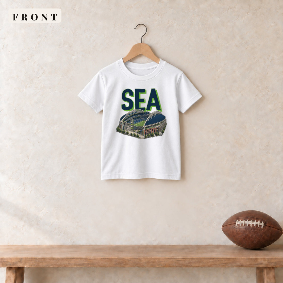 Youth Tee · White · front · Seattle Home Field Advantage youth tee in white