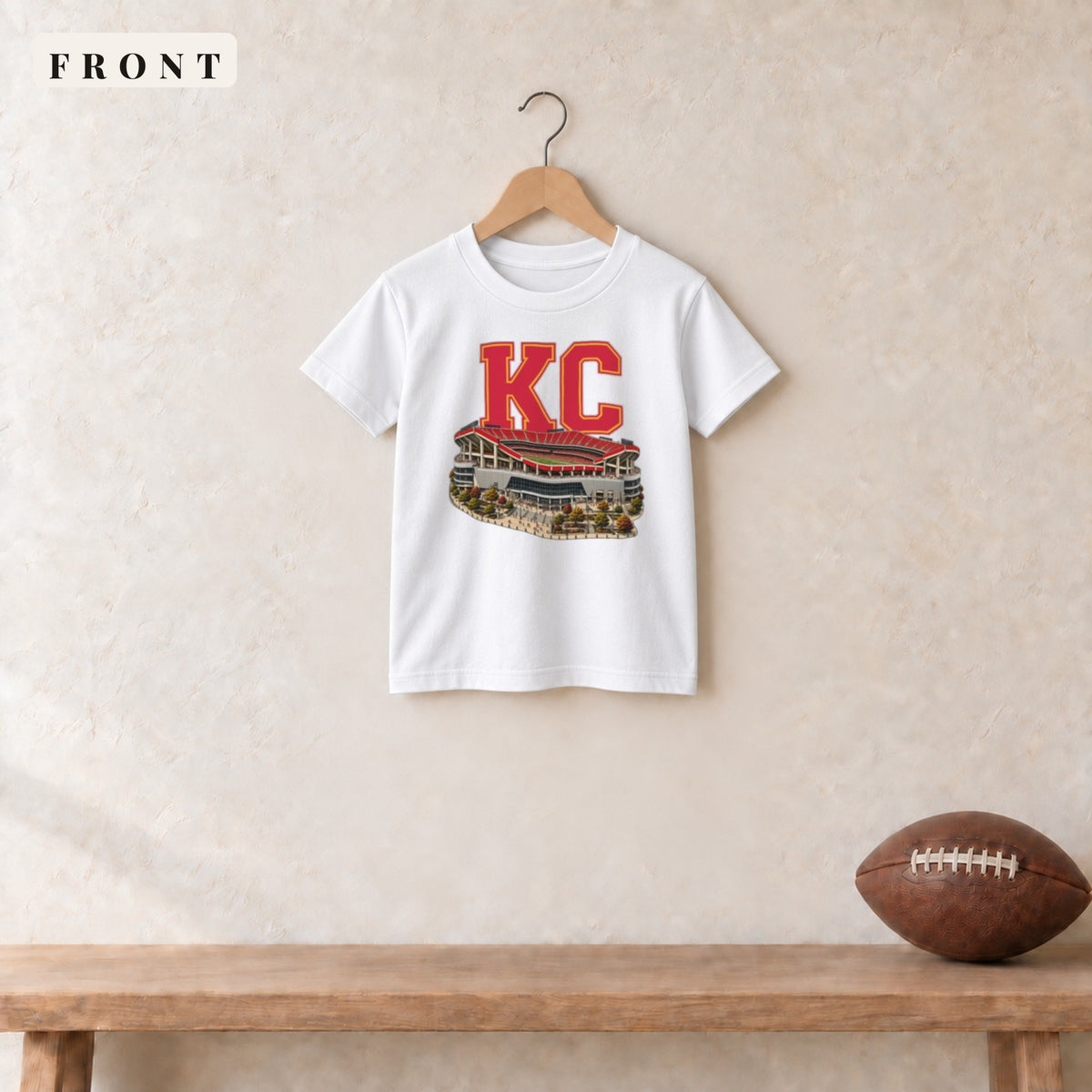 Youth Tee · White · front · Kansas City Home Field Advantage youth tee in white