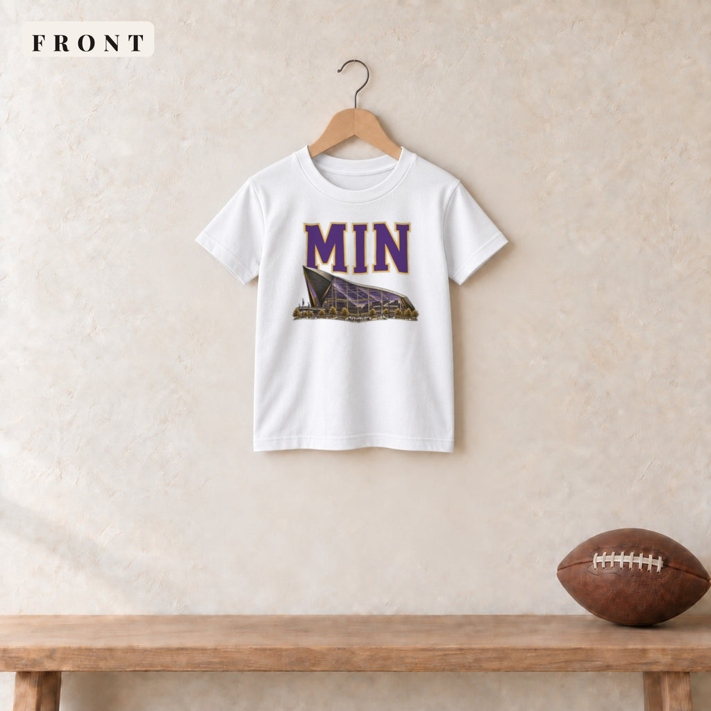 Youth Tee · White · front · Minnesota Home Field Advantage youth tee in white