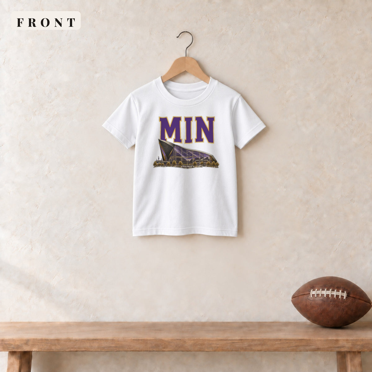 Youth Tee · White · front · Minnesota Home Field Advantage youth tee in white