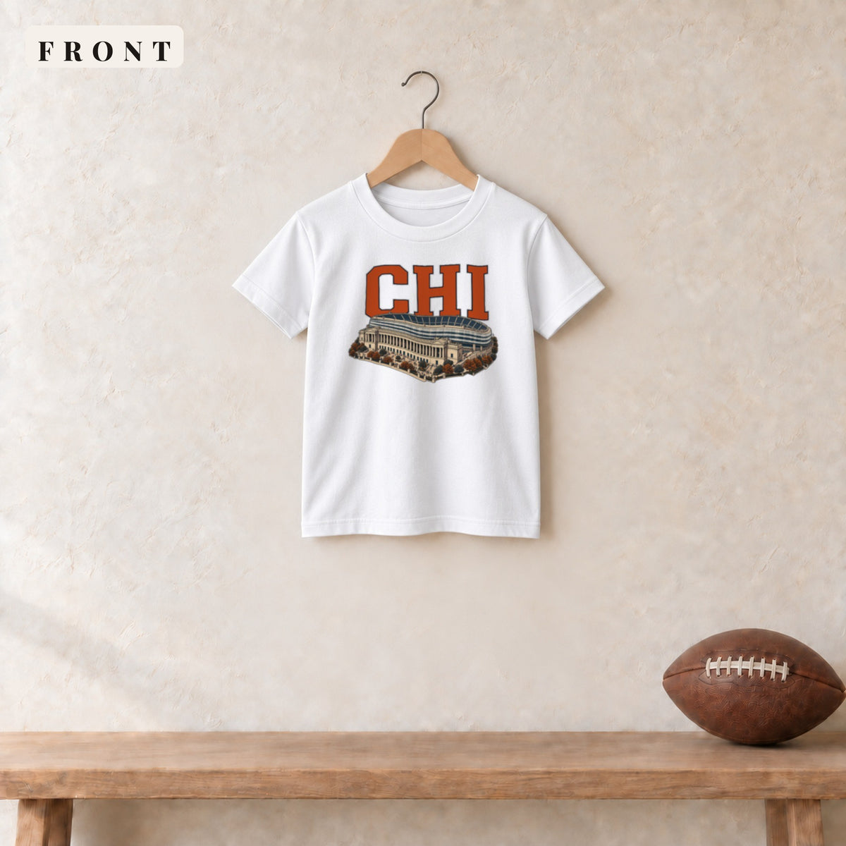 Youth Tee · White · front · Chicago Home Field Advantage youth tee in white