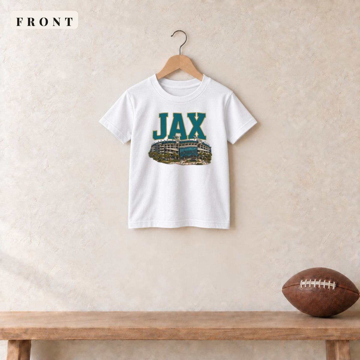 Youth Tee · White · front · Jacksonville Home Field Advantage youth tee in white