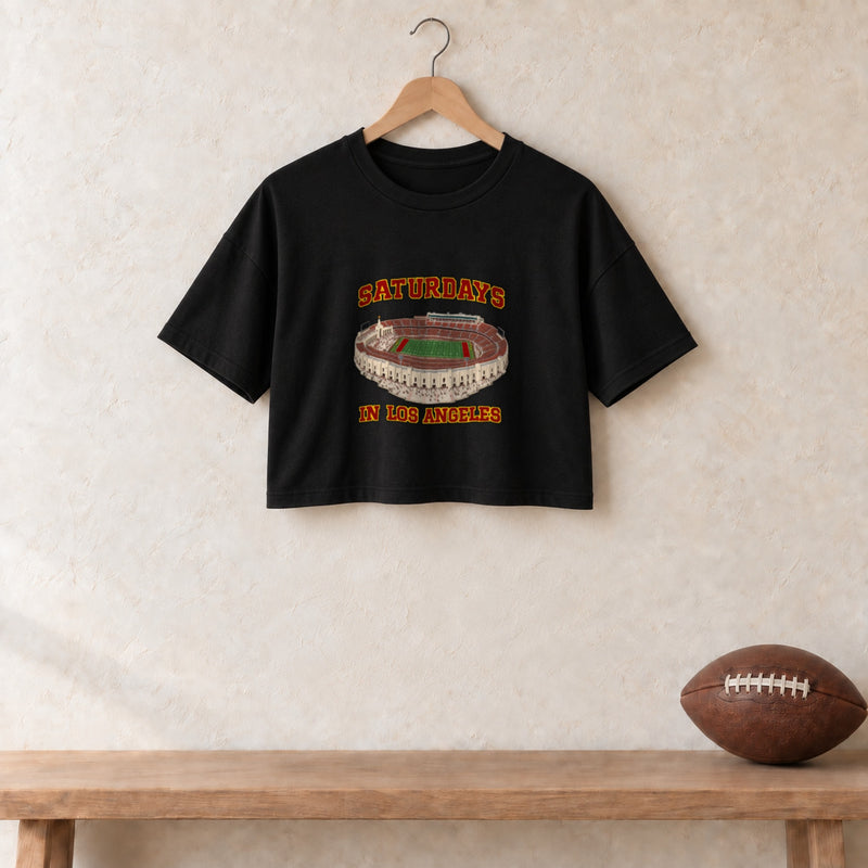 Color Black, Saturdays in Los Angeles Women's Crop Top in black