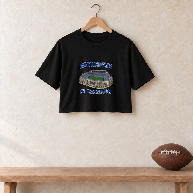 Color Black, Saturdays in Lexington Women's Crop Top in black